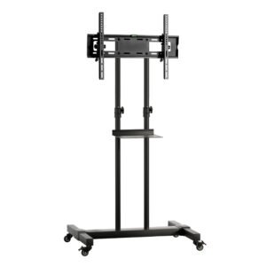 Artiss Steel Mobile TV Stand Cart Height-adjust up to 65″ screens 40kg