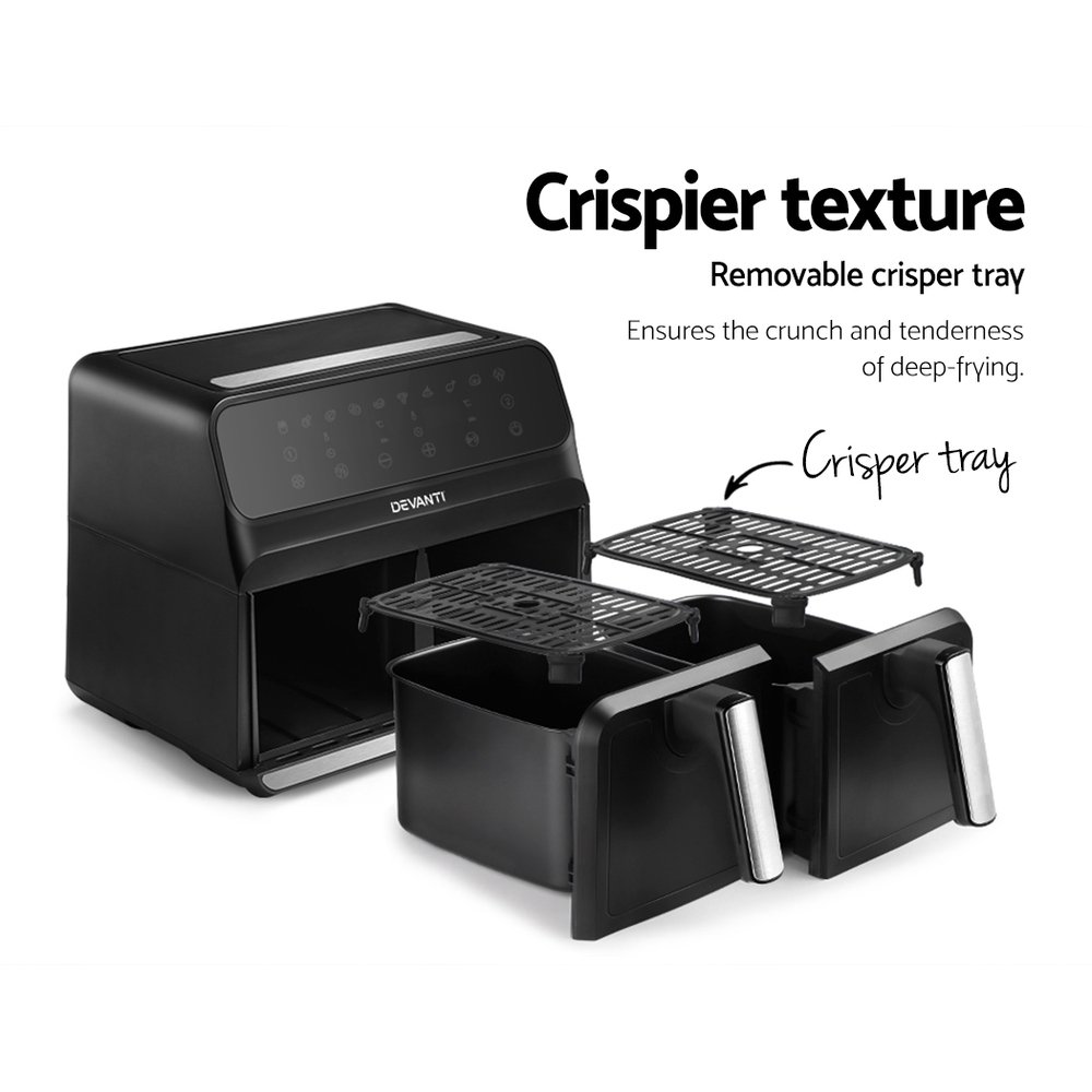 Devanti Air Fryer 8L Dual Zone Fryers - Image 6