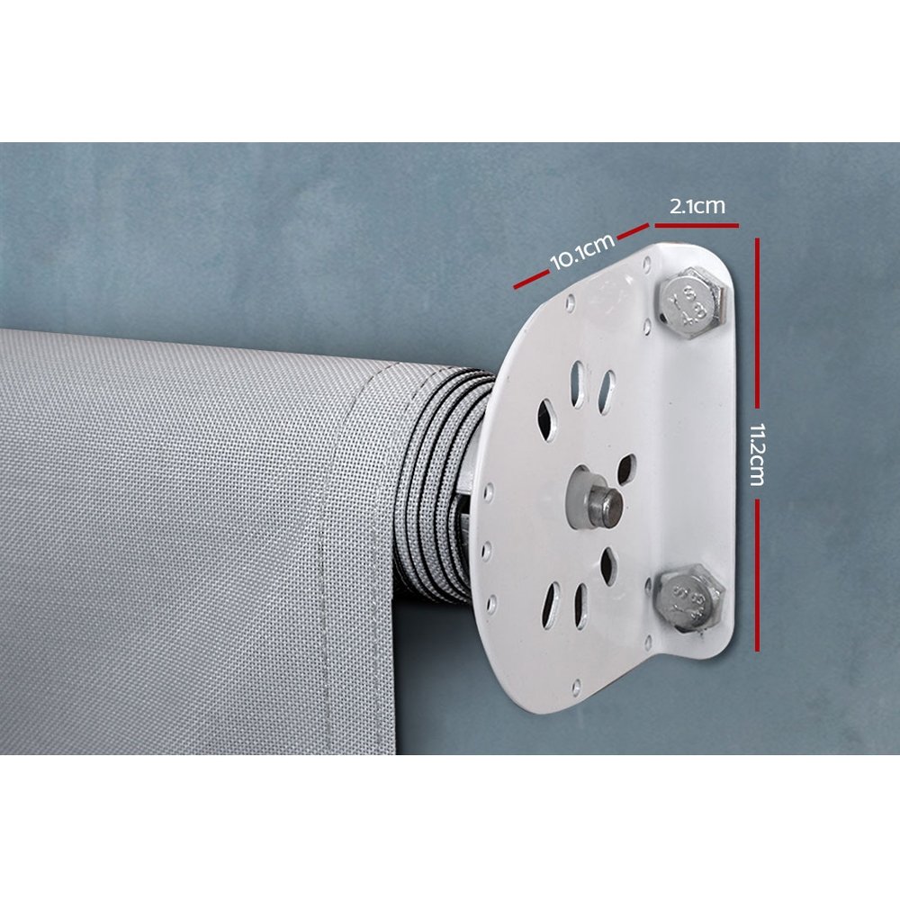 Instahut 3X2.5M Outdoor Blinds Awning Roll Down Screen Fabric Blinds Outdoor Window Shade Grey - Image 7
