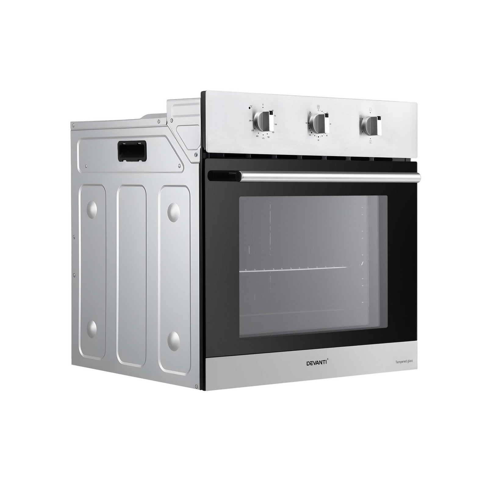 Devanti 60cm Electric Built In Wall Oven Stainless Steel 70L Silver - Image 4