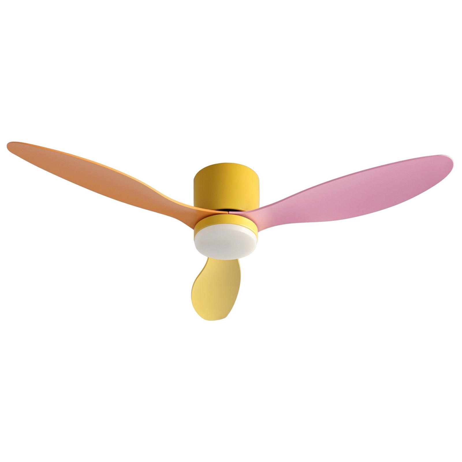 Devanti 52'' Ceiling Fan 3 Blades DC Motor w/Light w/Remote Yellow Pink Orange - Image 3