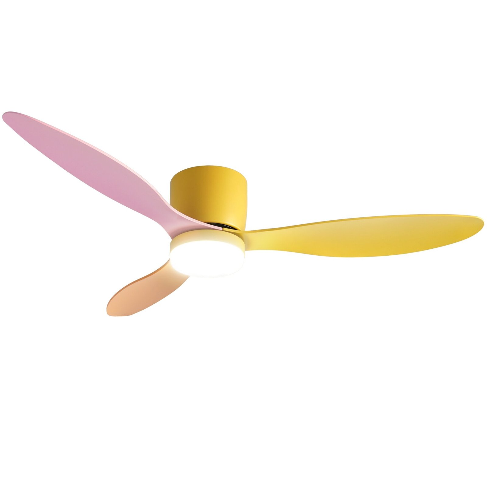 Devanti 52'' Ceiling Fan 3 Blades DC Motor w/Light w/Remote Yellow Pink Orange - Image 9
