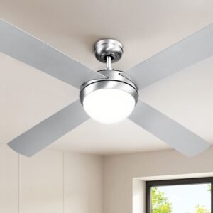 Devanti 52'' Ceiling Fan DC Motor w/Light w/Remote - Silver
