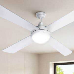 Devanti 52'' Ceiling Fan DC Motor w/Light w/Remote - White