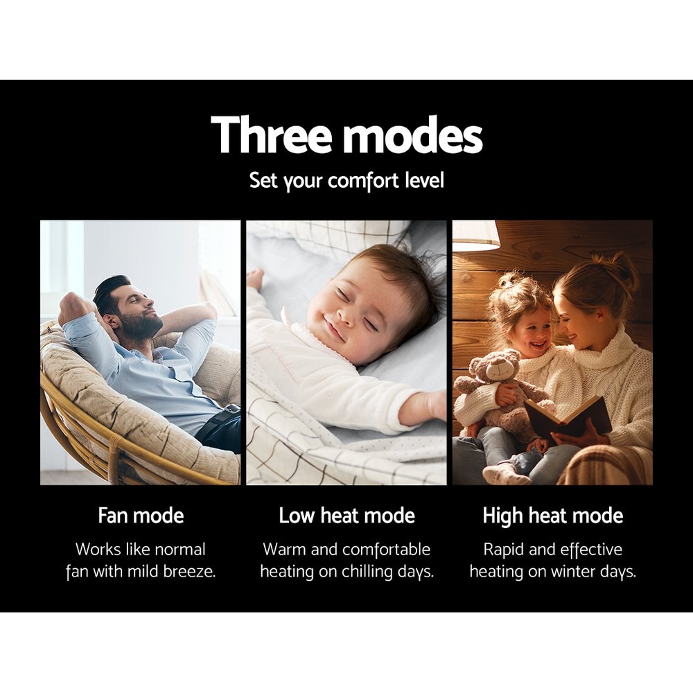 Devanti Electric Ceramic Tower Heater 2400W - Image 4