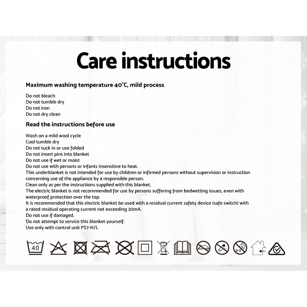 Giselle Bedding Queen Size Electric Blanket Fleece - Image 7