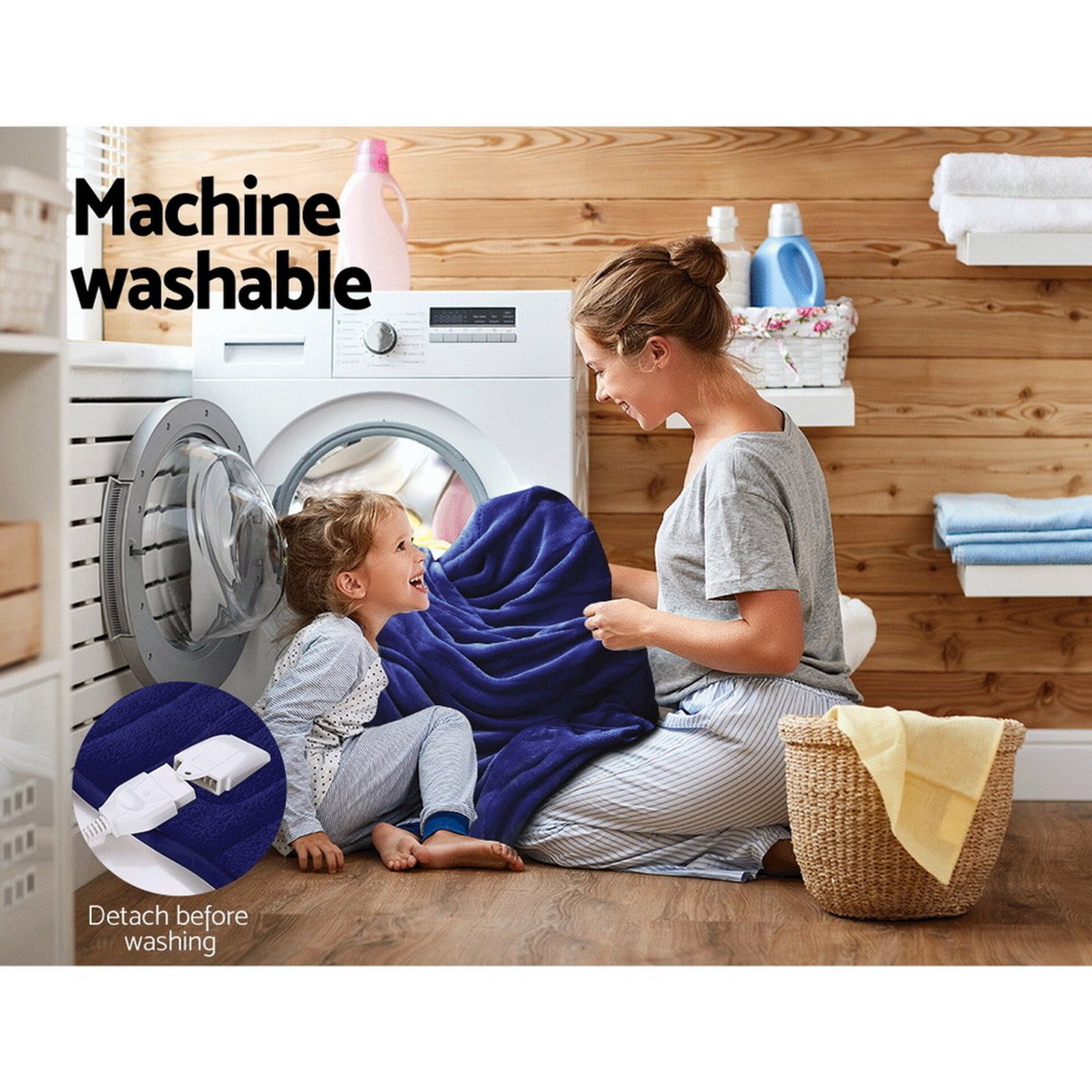 Giselle Bedding Electric Throw Blanket - Navy - Image 9