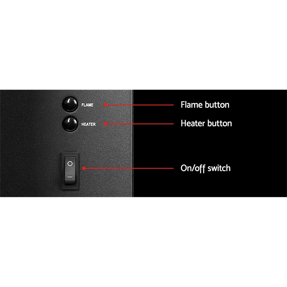 Devanti Electric Fireplace Fire Heater 2000W - Image 4