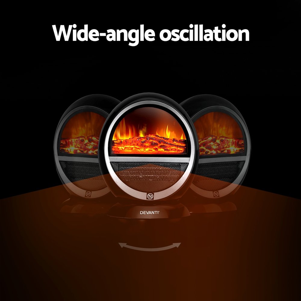 Devanti Electric Fireplace Fire Heaters 1500W - Image 4