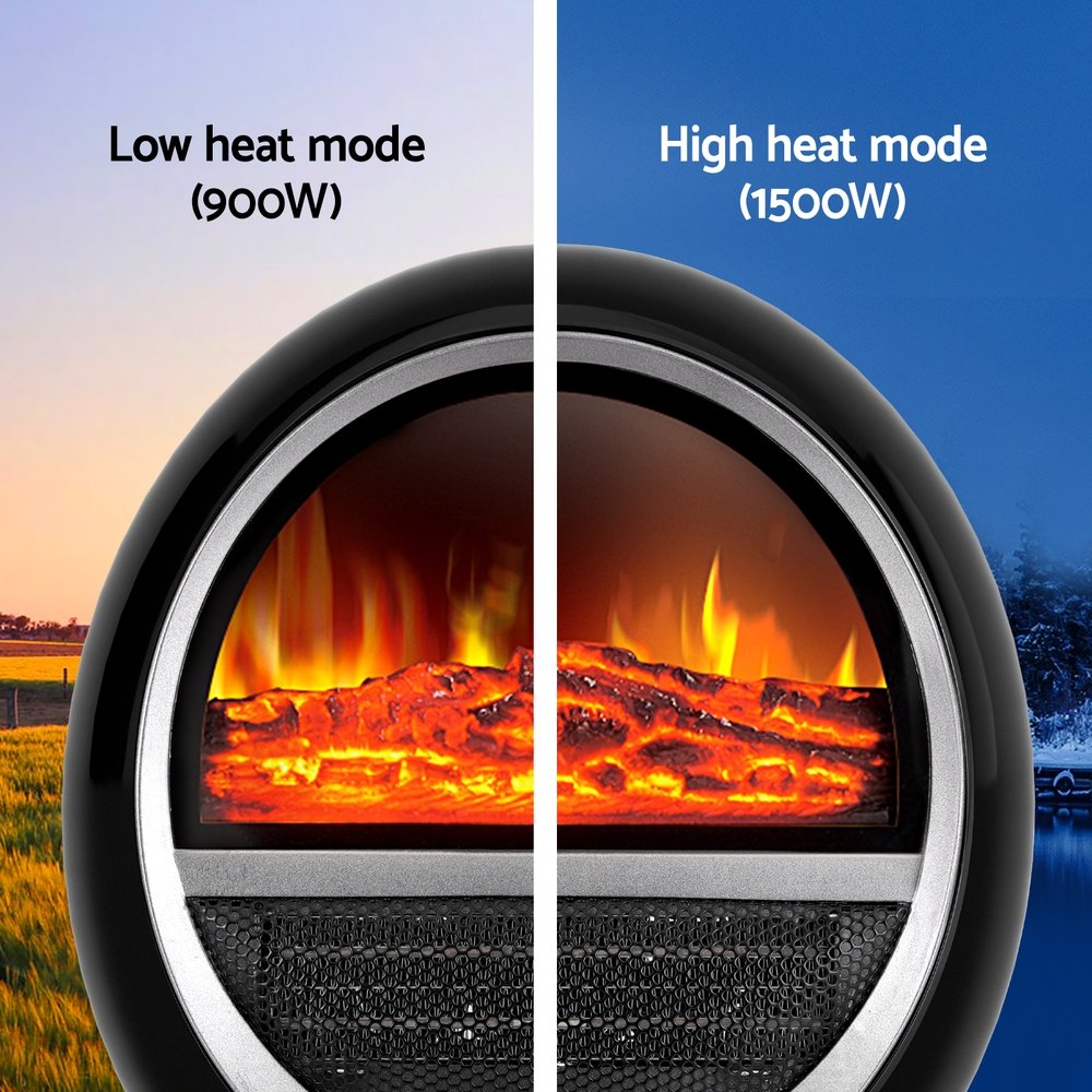 Devanti Electric Fireplace Fire Heaters 1500W - Image 5