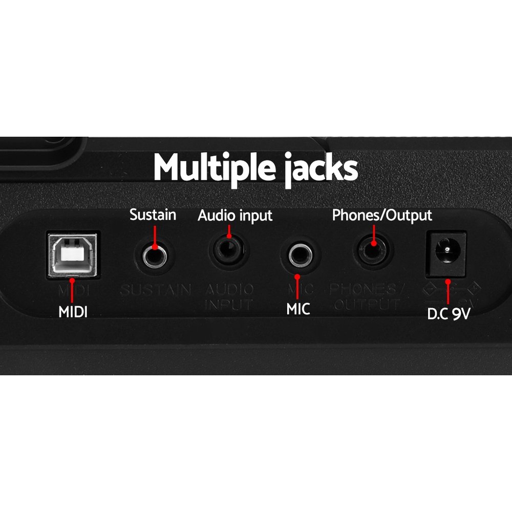 Alpha 61 Keys Electronic Piano Keyboard Digital Electric w/ Stand Touch Sensitive - Image 6