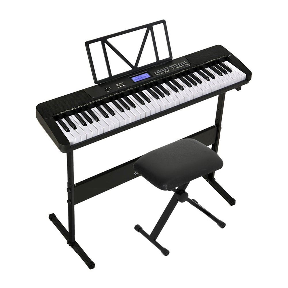 Alpha 61 Keys Electronic Piano Keyboard Digital Electric w/ Stand Stool Touch - Image 7