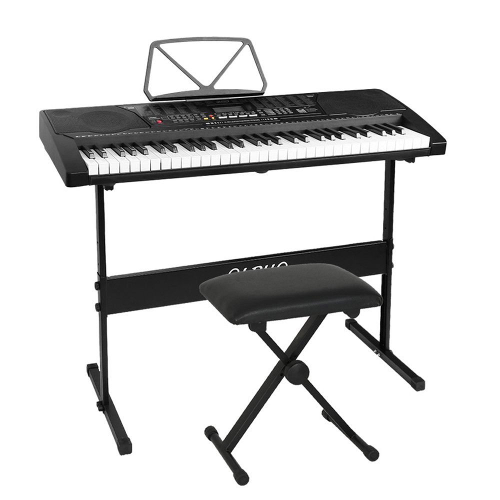Alpha 61 Keys Electronic Piano Keyboard Digital Electric w/ Stand Stool Lighted - Image 7