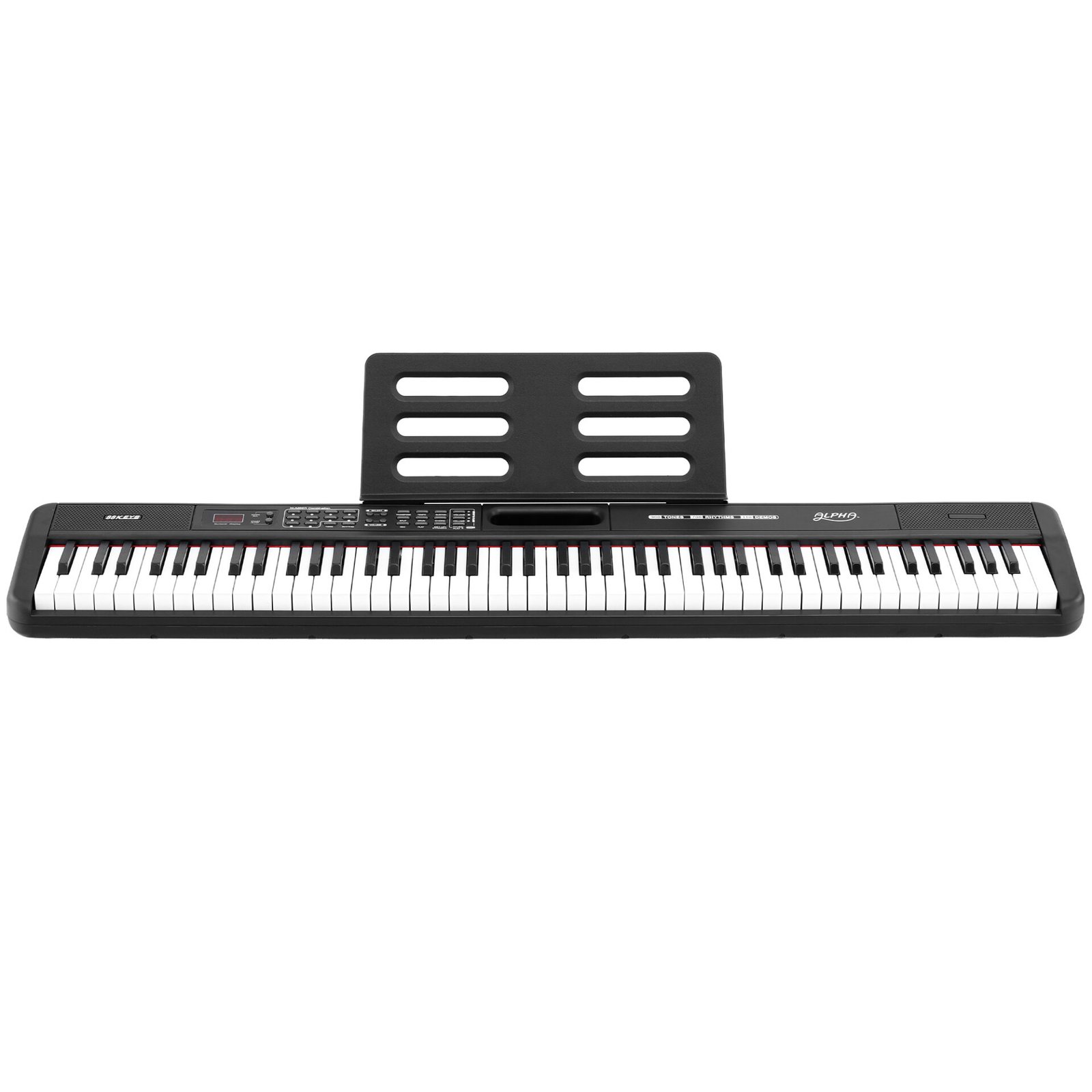 Alpha Piano Keyboard 88 Keys Electric Electronic Keyboard Piano Gift Black - Image 3