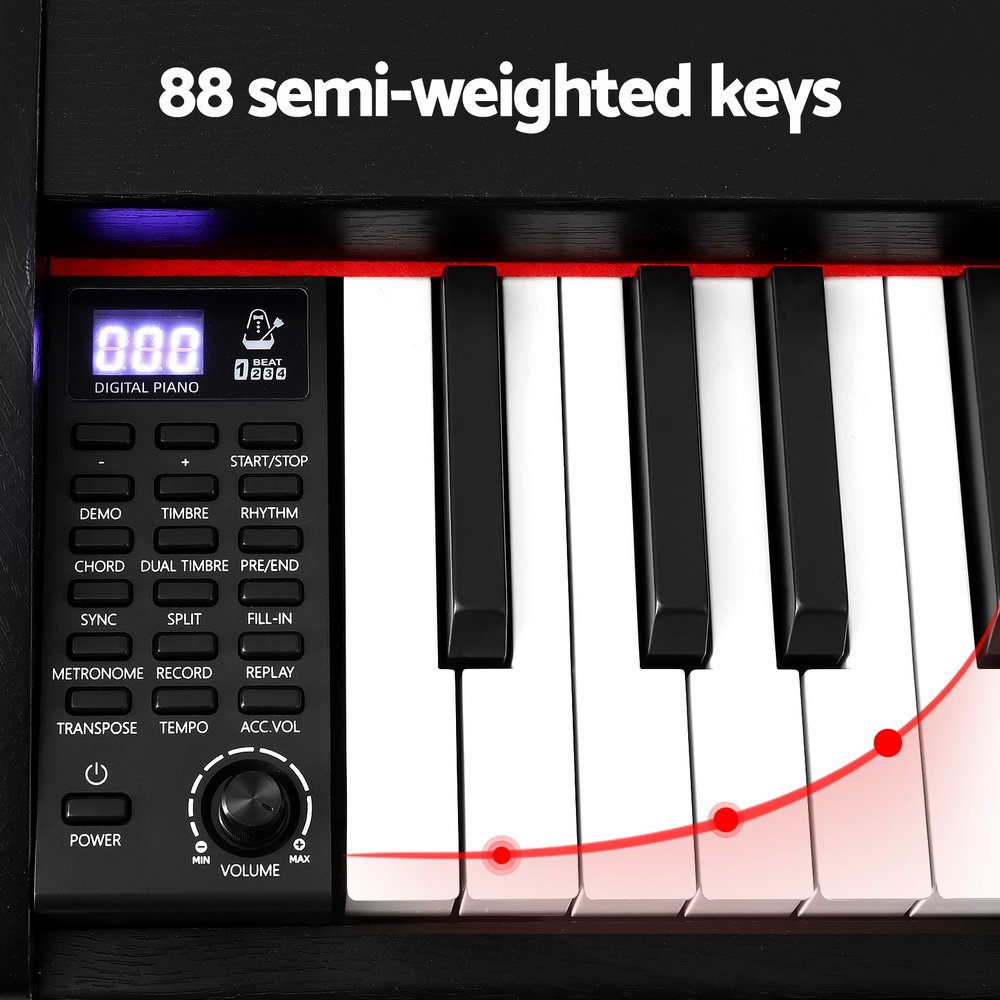 Alpha 88 Keys Digital Piano Keyboard Electronic w/ Stand - Image 4
