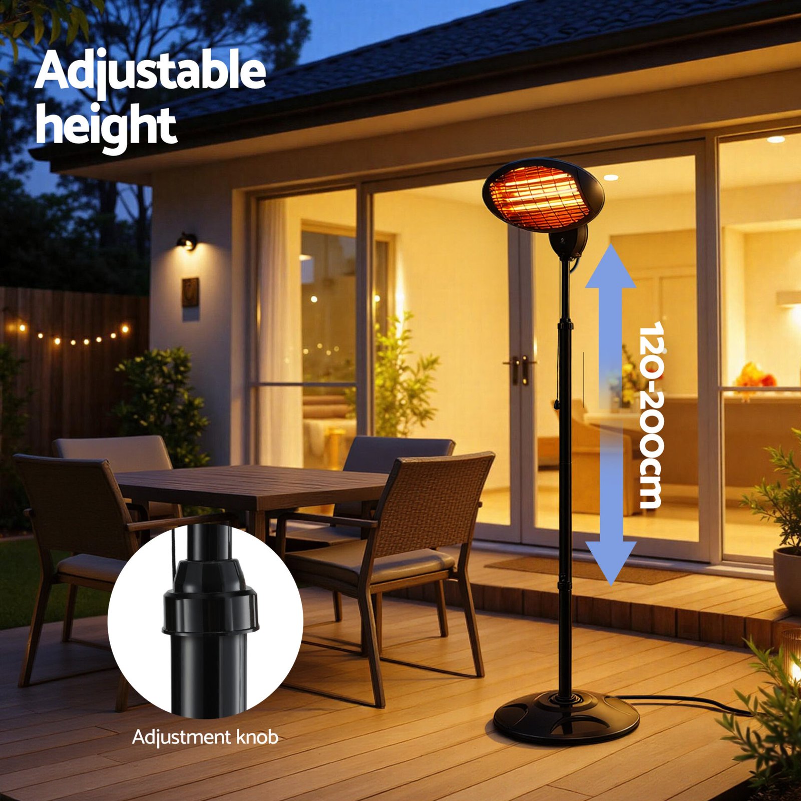 Devanti Electric Patio Heater 2000W - Image 6