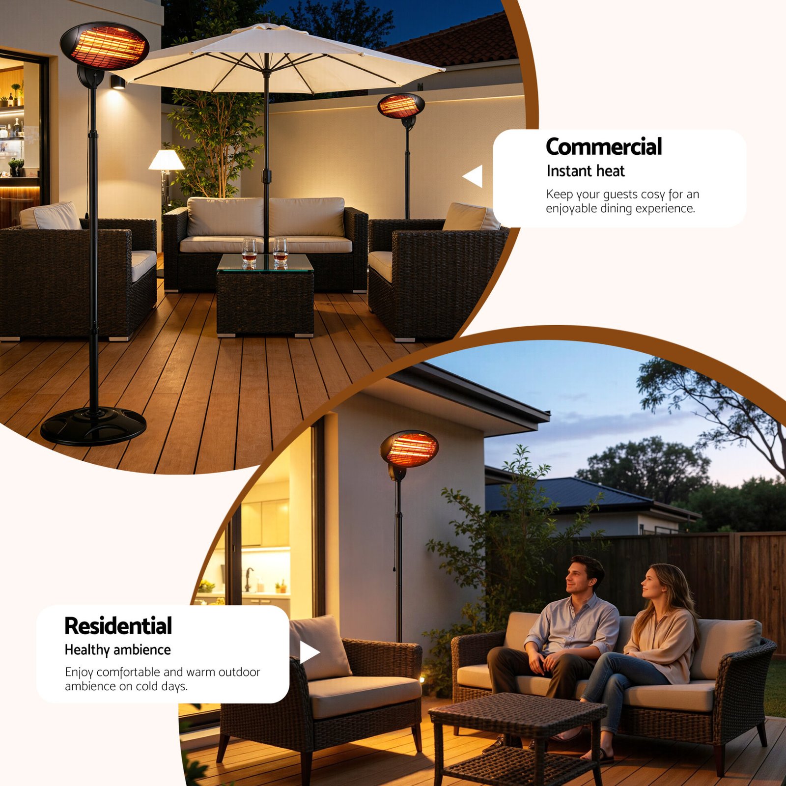 Devanti Electric Patio Heater 2000W - Image 8