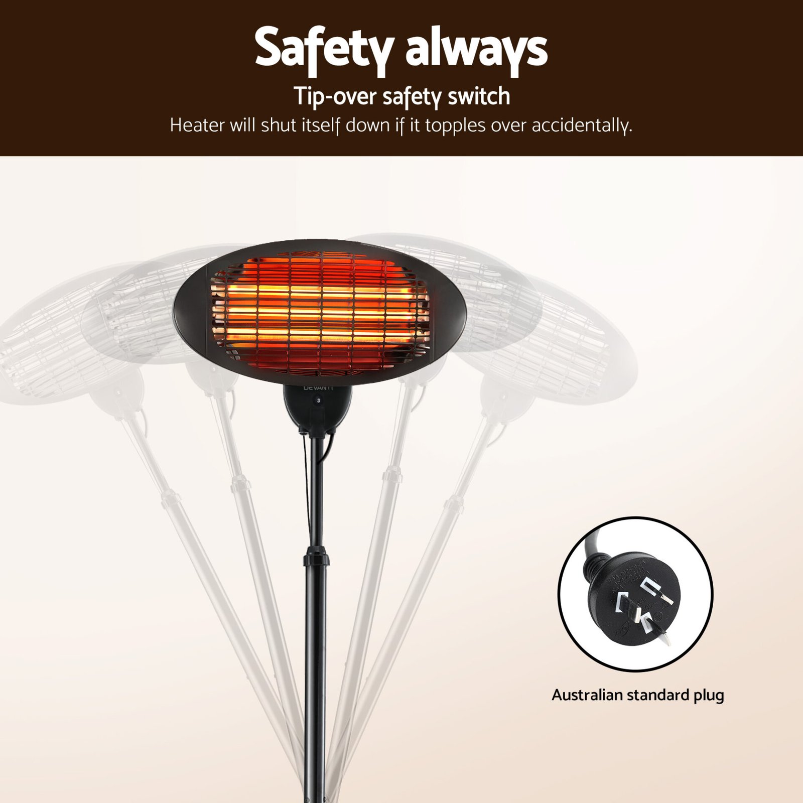 Devanti Electric Patio Heater 2000W - Image 9