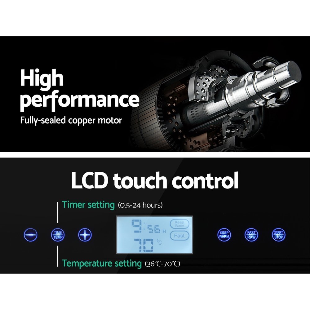 Devanti 10 Trays Food Dehydrator Stainless Steel Tray - Image 5