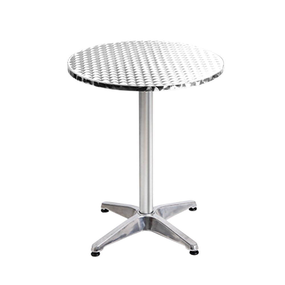 Gardeon Set of 4 Outdoor Bar Table Aluminium Round 70/110CM - Image 3