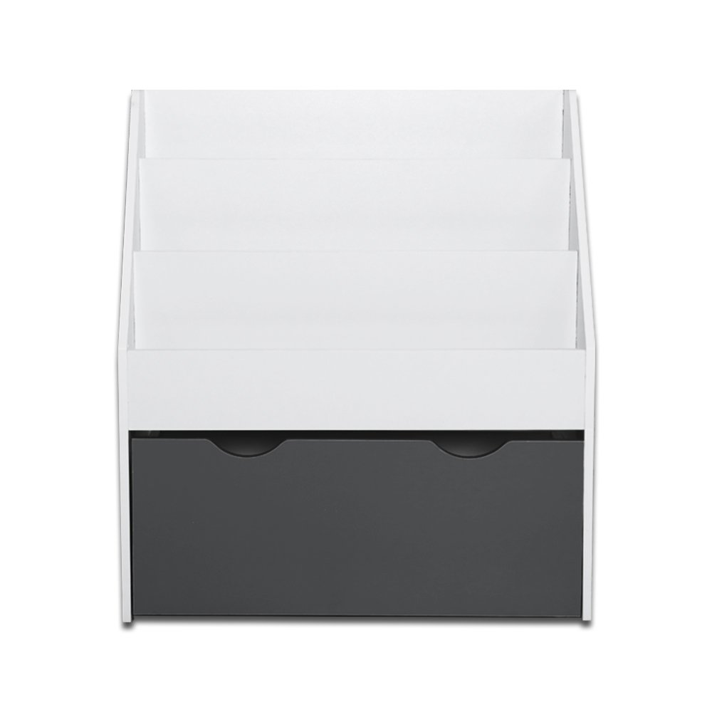 Keezi 3 Tiers Kids Bookshelf Magazine Rack Children Bookcase Organiser Storage - Image 3