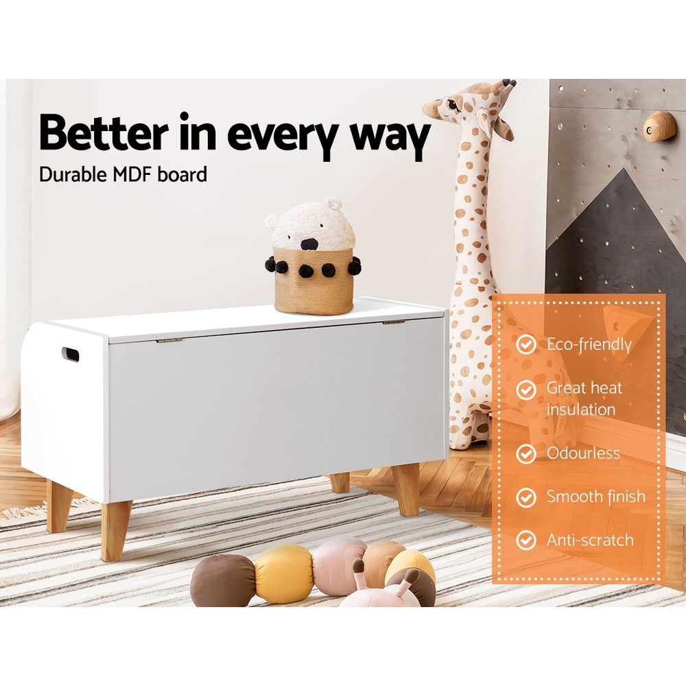 Keezi Kids Toy Box Chest Bookshelf Storage Children Bookcase Organiser Display - Image 6