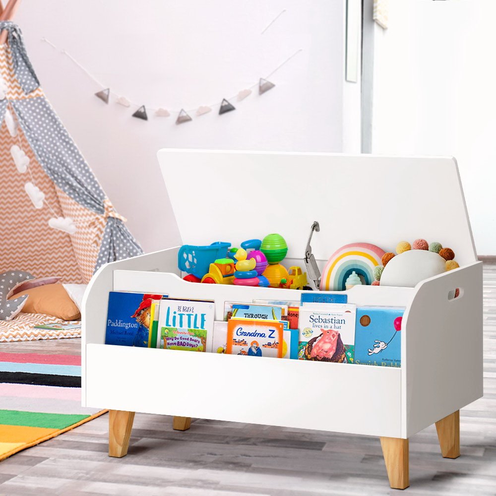 Keezi Kids Toy Box Chest Bookshelf Storage Children Bookcase Organiser Display - Image 8