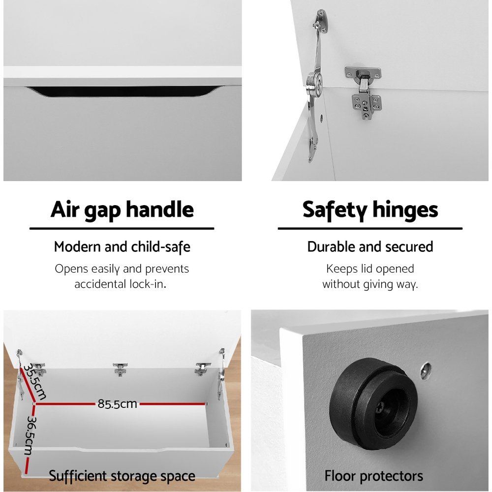 Keezi Kids Toy Box Chest Children Container Storage Clothes Organiser Cabinet - Image 5