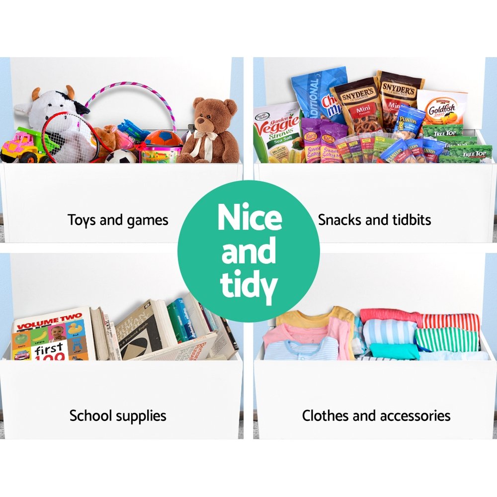 Keezi Kids Toy Box Chest Children Container Storage Clothes Organiser Cabinet - Image 7