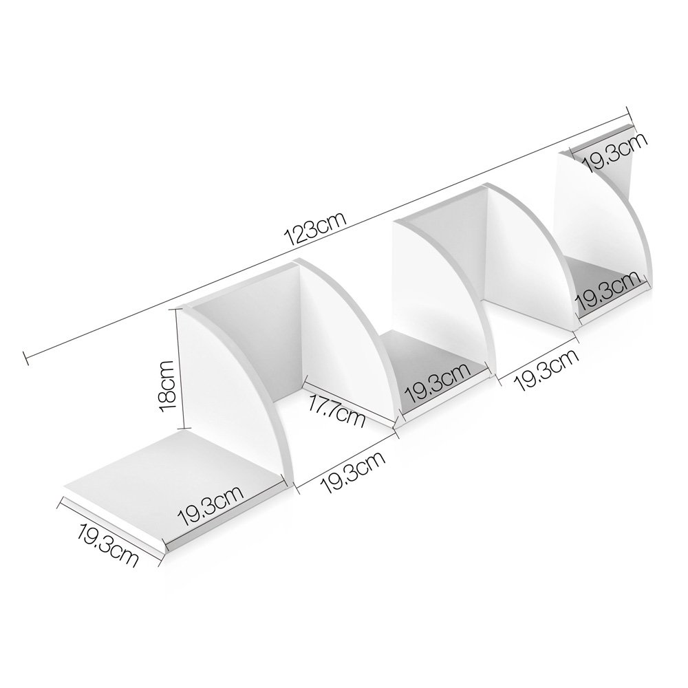 Artiss Wall Shelf Corner Floating 5-Tier White - Image 2