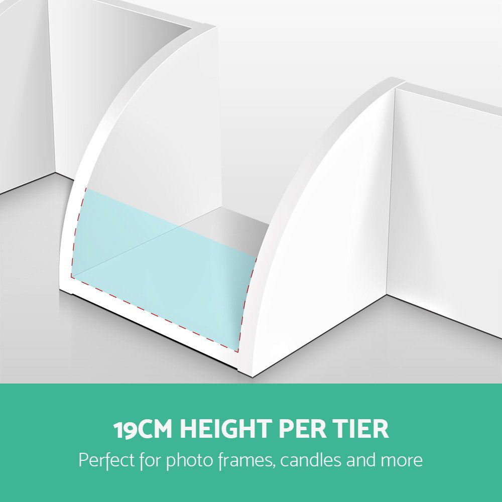 Artiss Wall Shelf Corner Floating 5-Tier White - Image 6