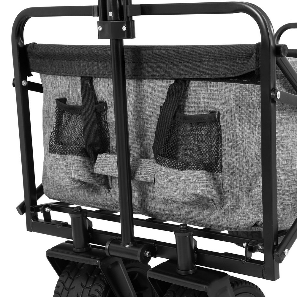 Gardeon Garden Cart with Cargo Net Grey - Image 5
