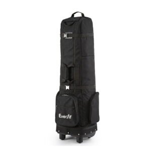 Everfit Golf Travel Bag Flight Cover Foldable Soft Case Wheels Black