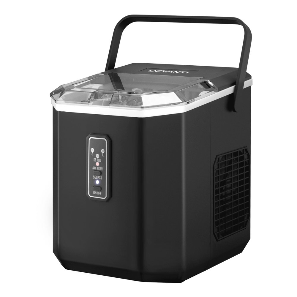 Devanti 12kg Ice Maker Machine 1.3L w/Scoop Holder Black - Image 7