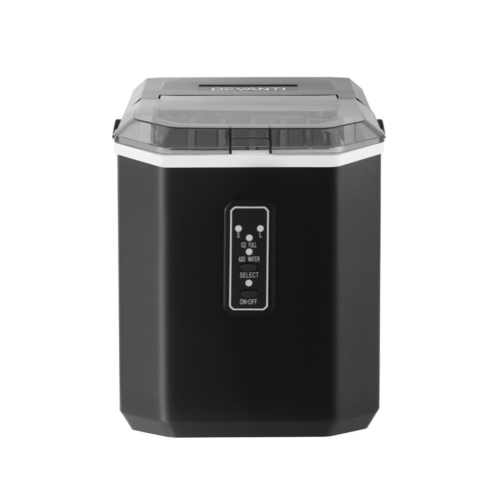 Devanti 12kg Ice Maker Machine 1.3L w/Scoop Holder Black - Image 3