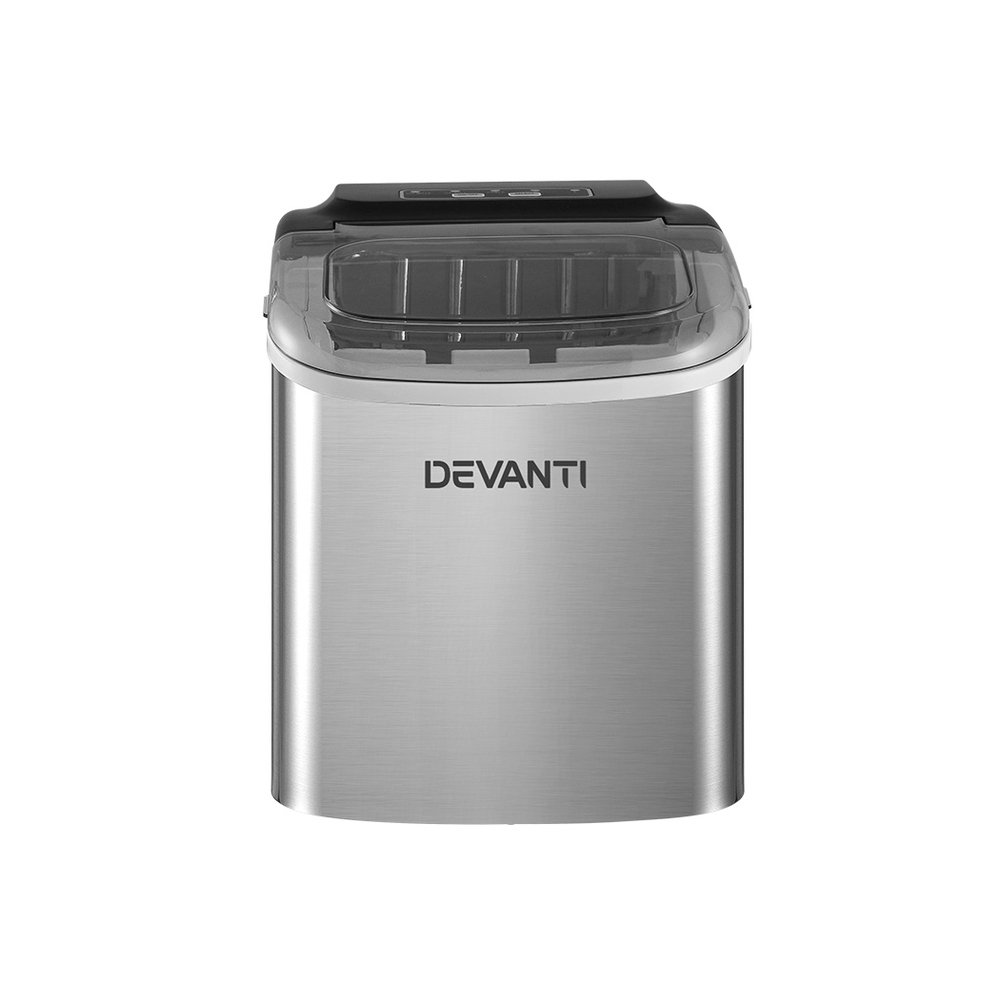 Devanti 12kg Ice Maker Machine w/Self Cleaning Silver - Image 3