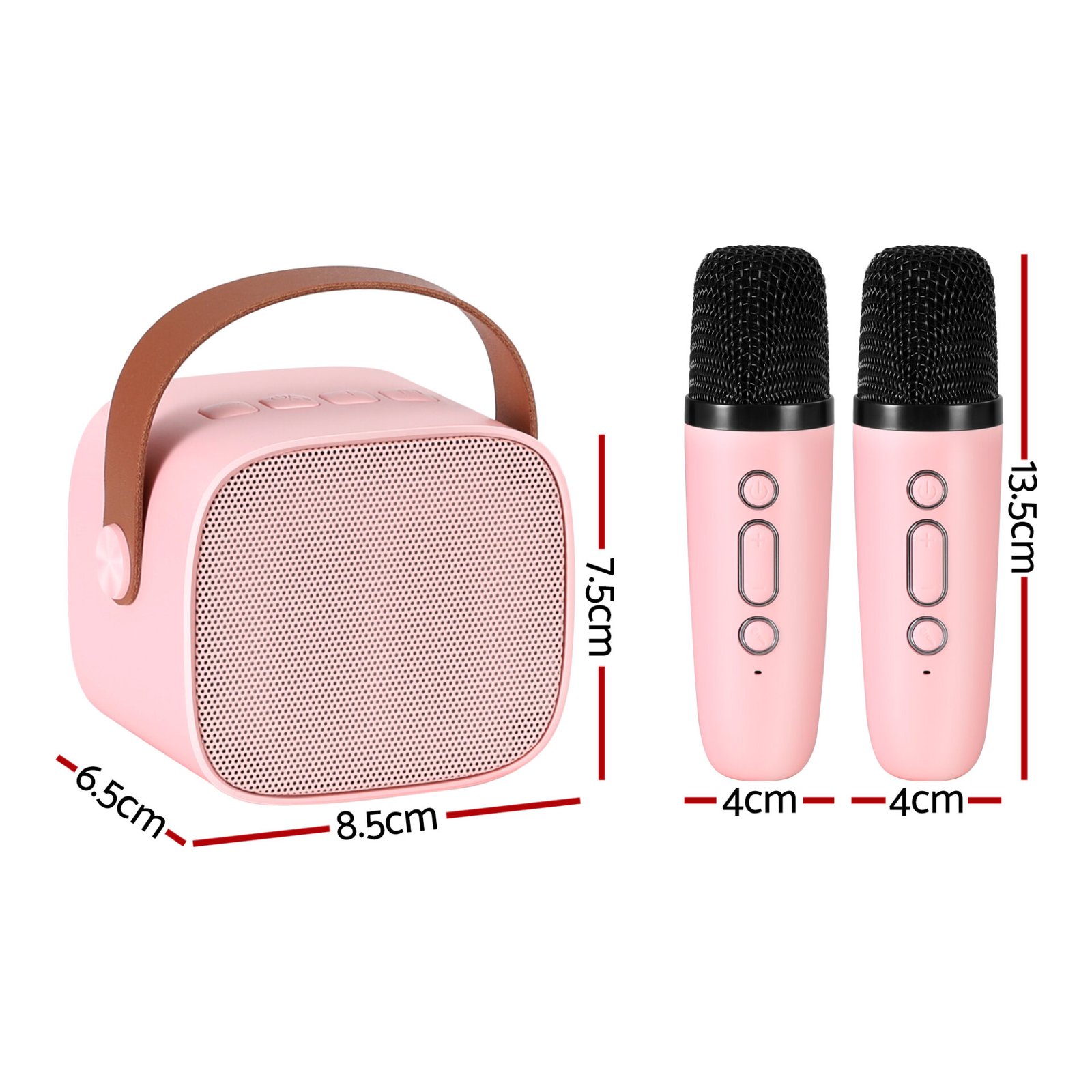 Alpha Mini Portable Karaoke Machine for Adults Kids with 2 Wireless Microphones - Image 2