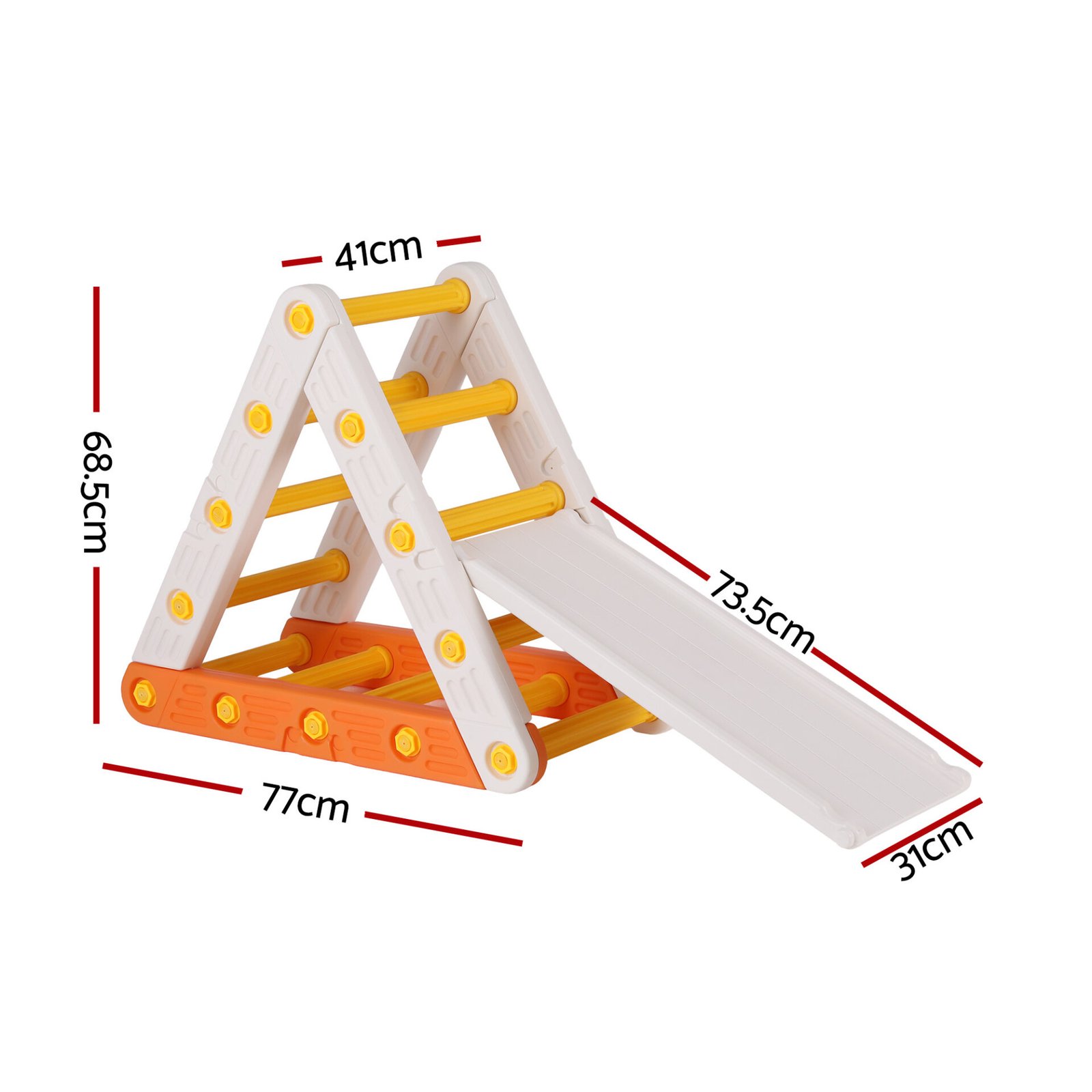 Keezi Kids Climbing Frame Set With Slide Indoor Outdoor Toddler Toys Pikler Triangle Climber - Image 2