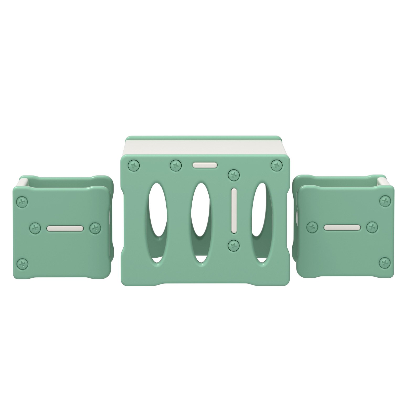 Keezi 3PCS Kids Table and Chairs Set HDPE - Image 4