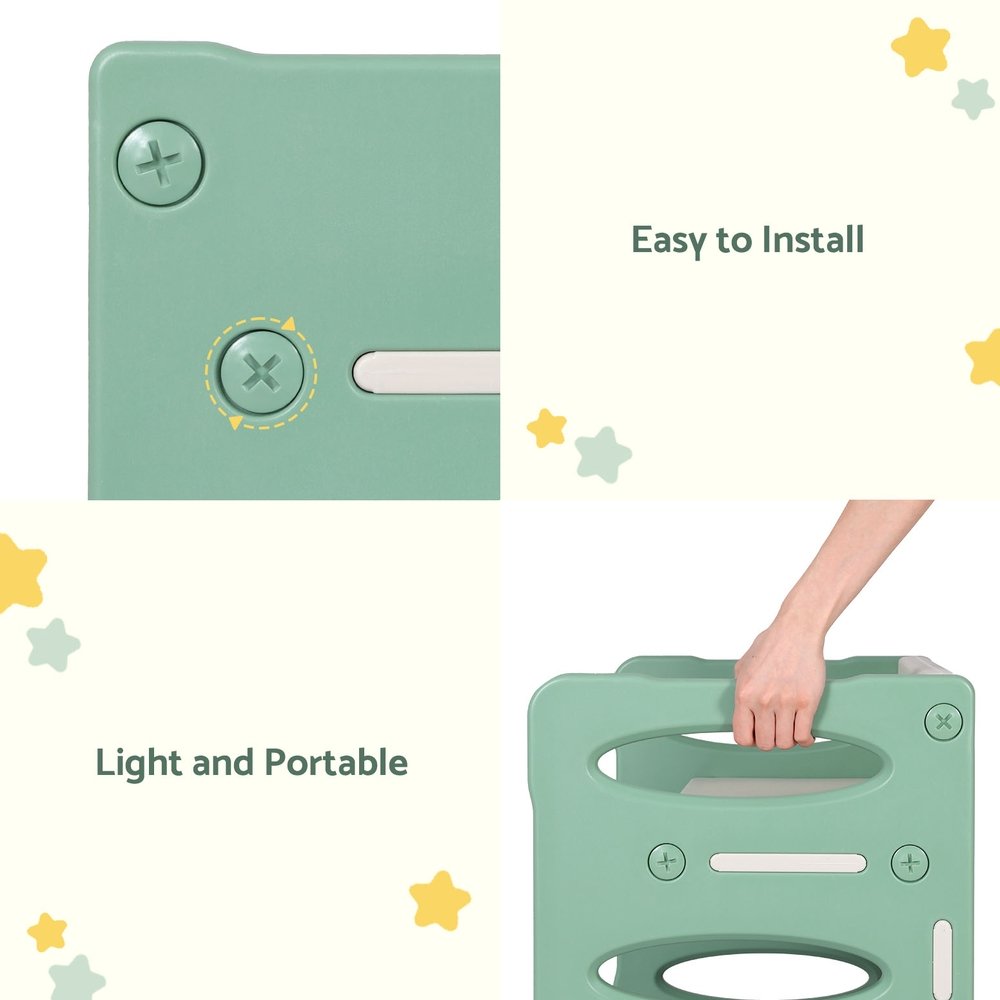 Keezi 3PCS Kids Table and Chairs Set HDPE - Image 6