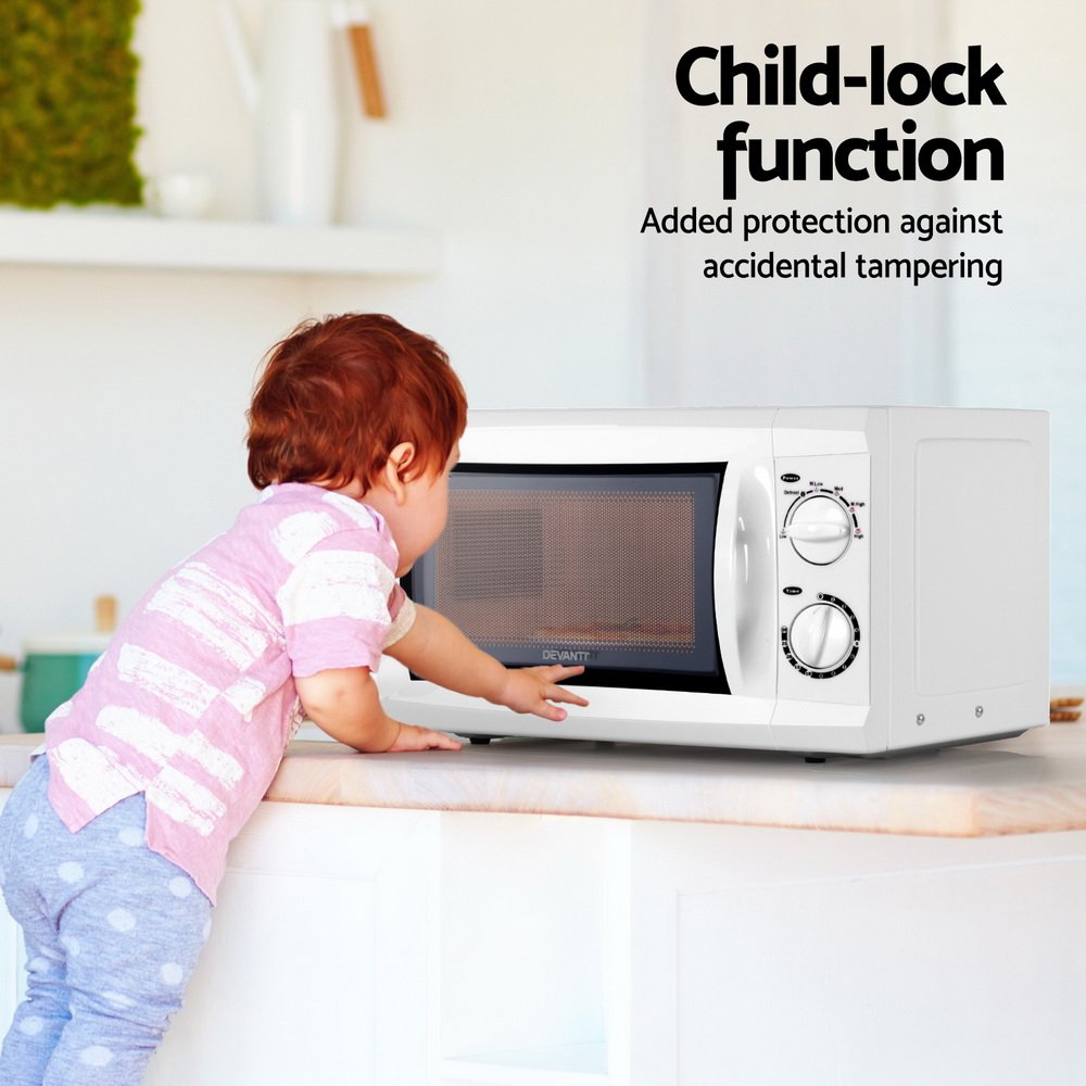 Devanti 20L Microwave Oven 800W White - Image 5