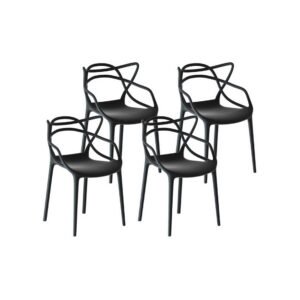 Gardeon 4PC Outdoor Dining Chairs PP Portable Stackable Chair Patio Furniture