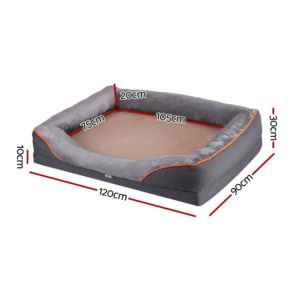 i.Pet Pet Bed Orthopedic Washable Dog Bed Plush Fleece Sofa Cushion Mat - Image 2