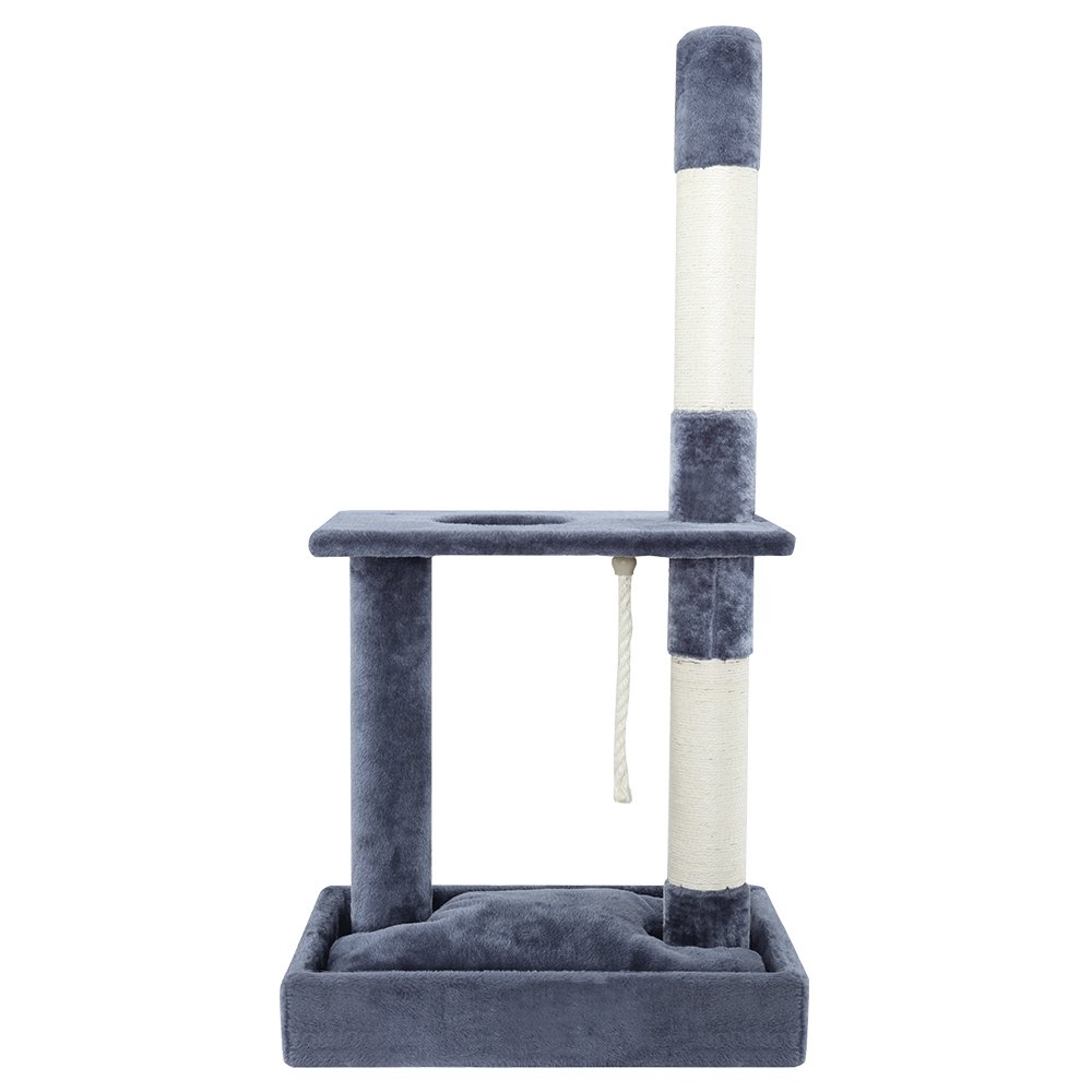 i.Pet Cat Tree 102cm Scratching Post Tower Scratcher Condo House Board Grey - Image 3