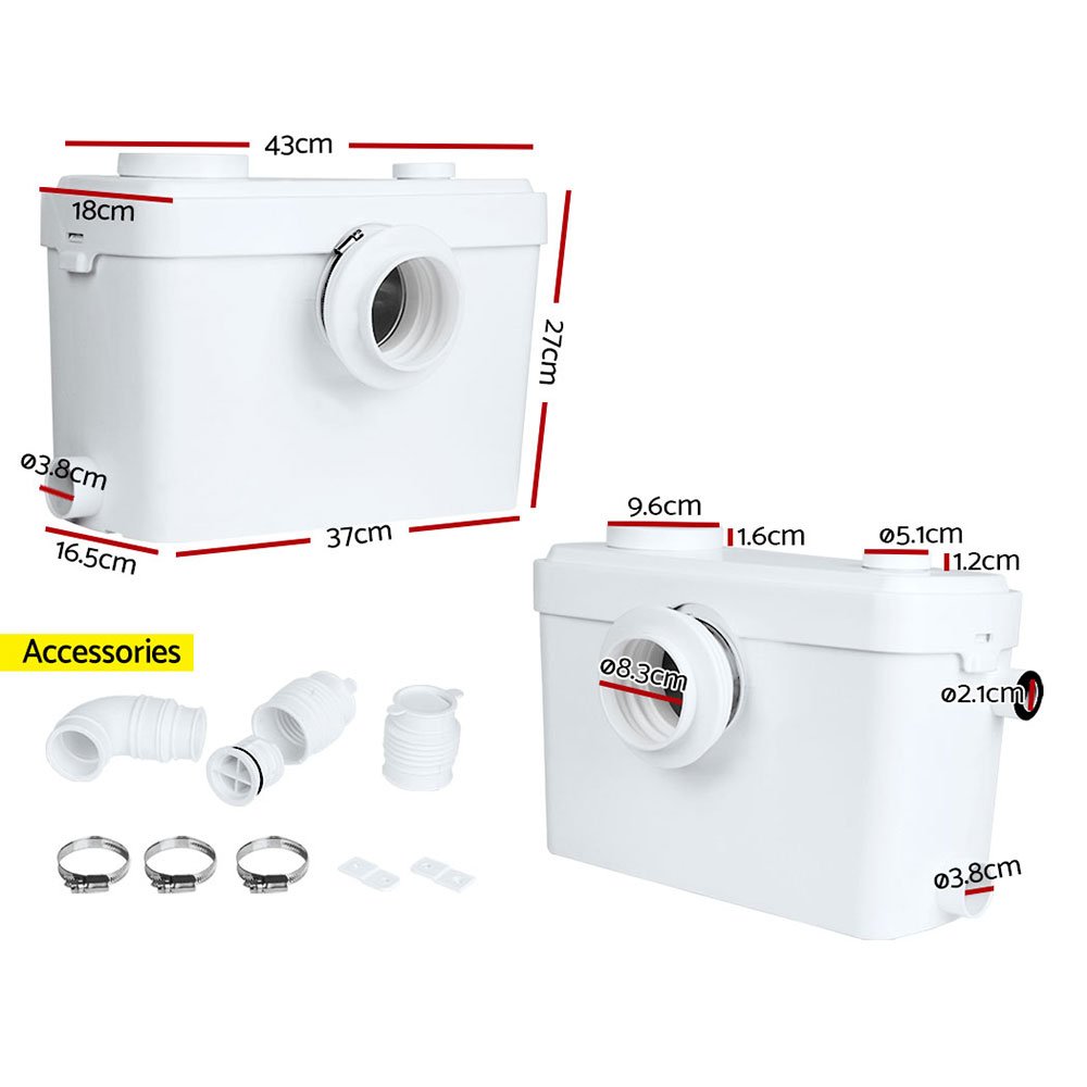 Giantz Macerator Sewerage Pump Waste Water Marine Toilet Disposal Unit Laundry - Image 2