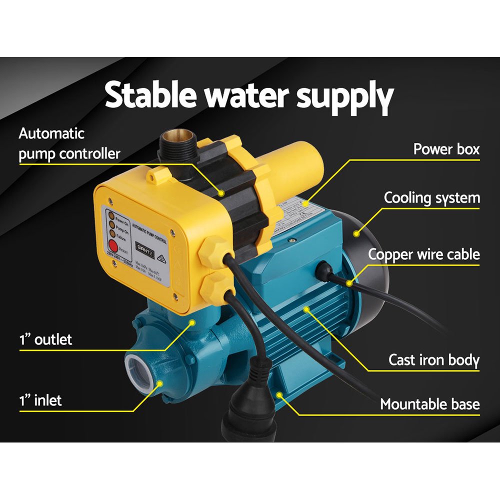 Giantz Peripheral Pump Auto Controller Clean Water Garden Farm Rain Irrigation - Image 3