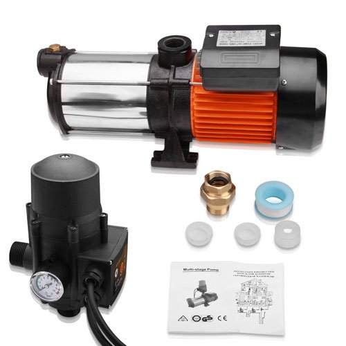 Giantz 1800W Max 5-Stage Garden Water Pump High Pressure Irrigation Booster Pump, Automatic Multi-Stage External Sprinkler Pump for Rainwater Tank Transfer, Home Farm Lawn, Black - Image 8