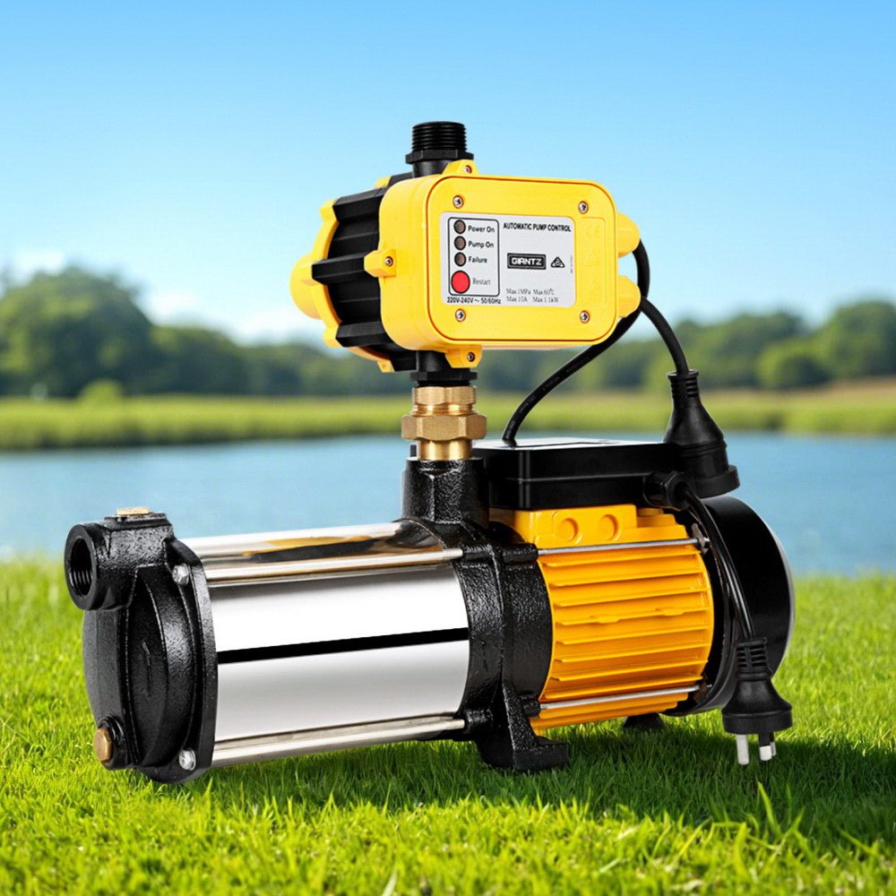 Giantz Garden Water Pump High Pressure 2500W Max 5-Stage Tank Irrigation Transfer Booster Yellow - Image 9