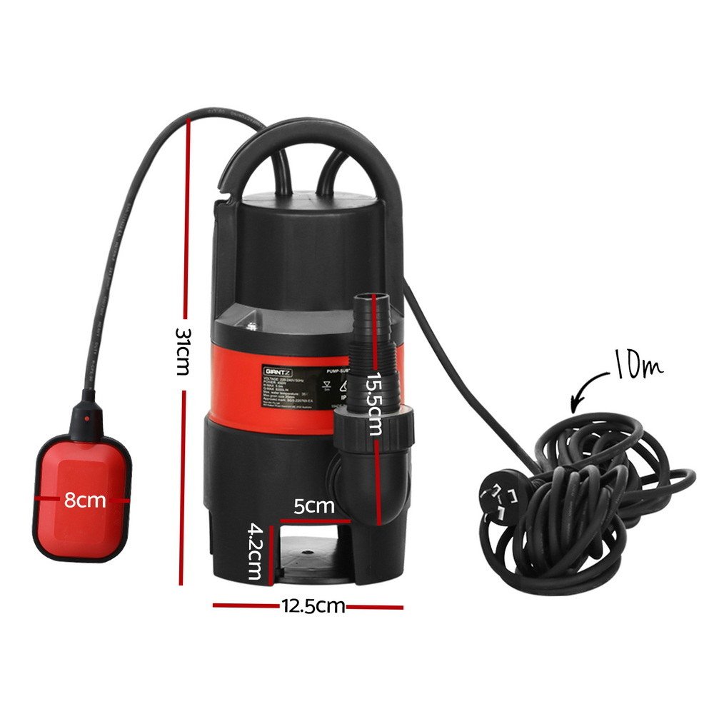 Giantz Garden Submersible Pump 400W Dirty Water Bore Tank Well Steel Sewerage - Image 3