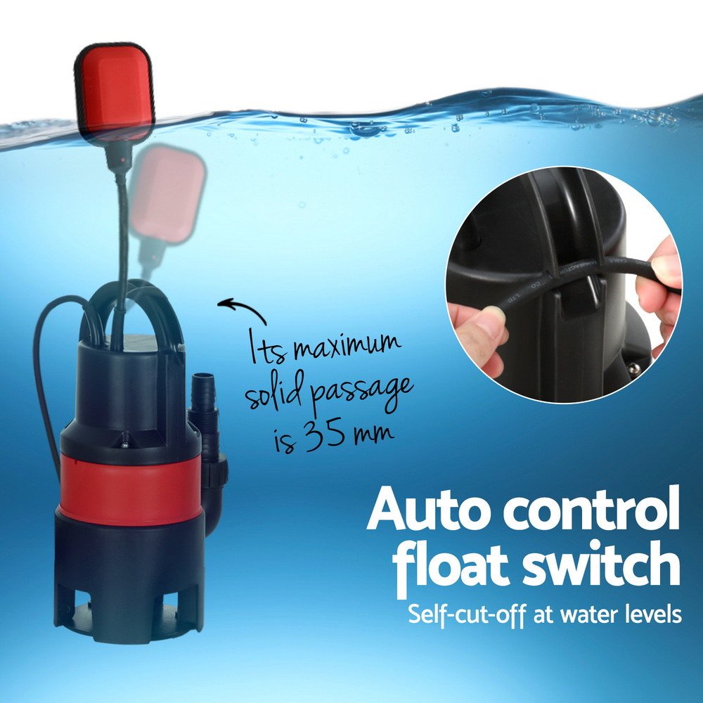 Giantz Garden Submersible Pump 400W Dirty Water Bore Tank Well Steel Sewerage - Image 8